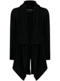 Julius draped jersey cardigan - Black