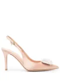 Gianvito Rossi satin crystal pumps - Neutrals