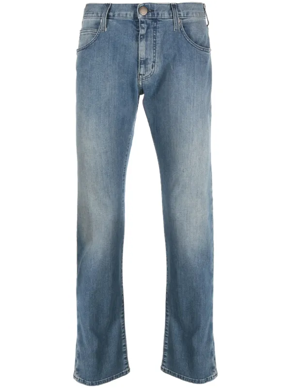 Emporio Armani Jean J45 a Coupe Droite Bleu FARFETCH FR