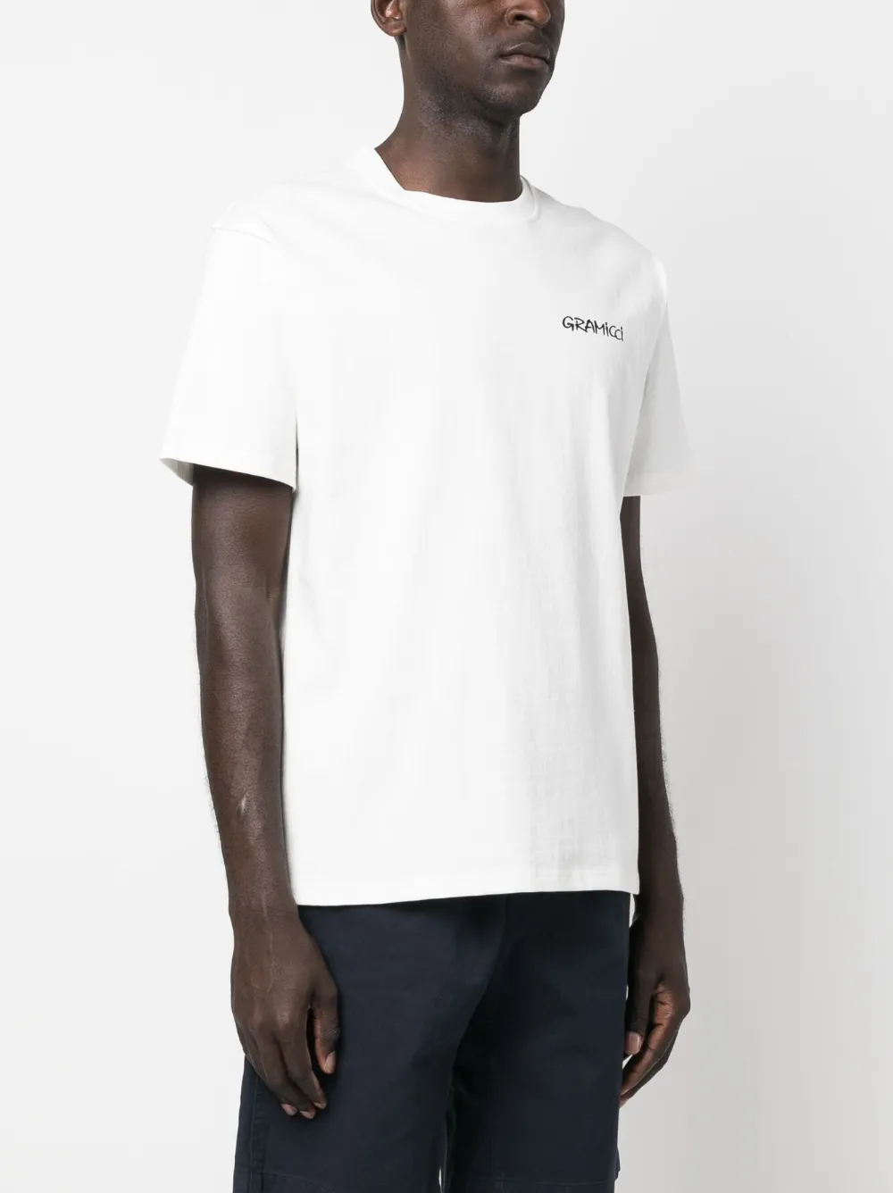 Gramicci Floral-print Organic-cotton T-shirt In White