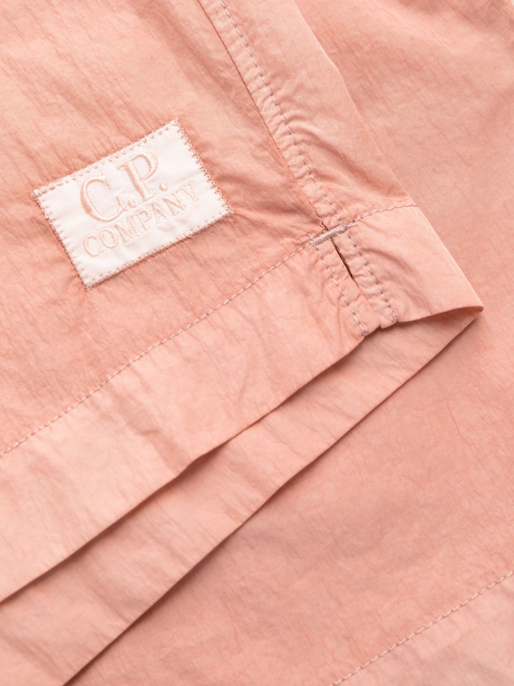 Shop C.p. Company Logo-patch Swim Shorts In Pink