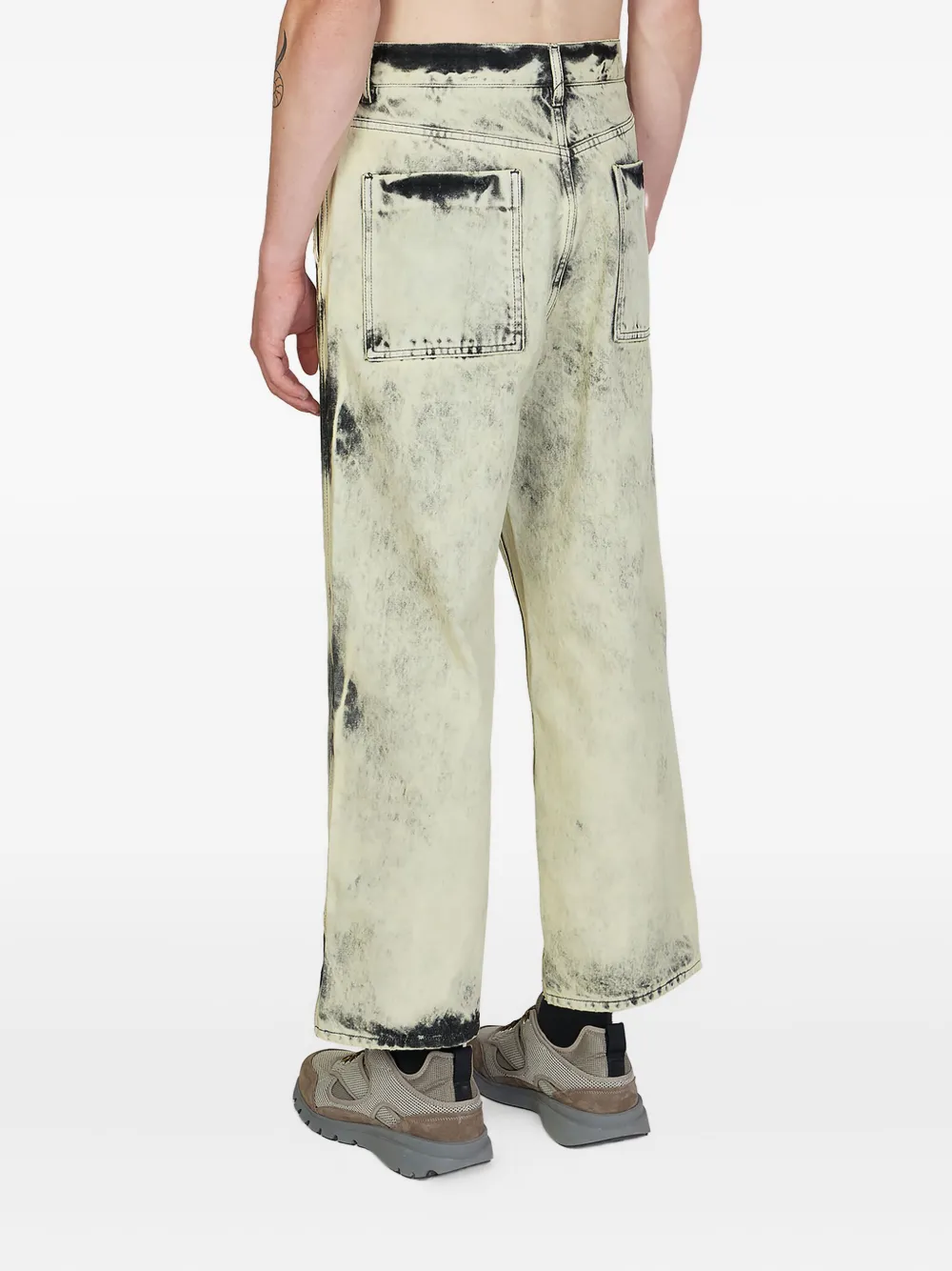OAMC faded-wash regular jeans Geel