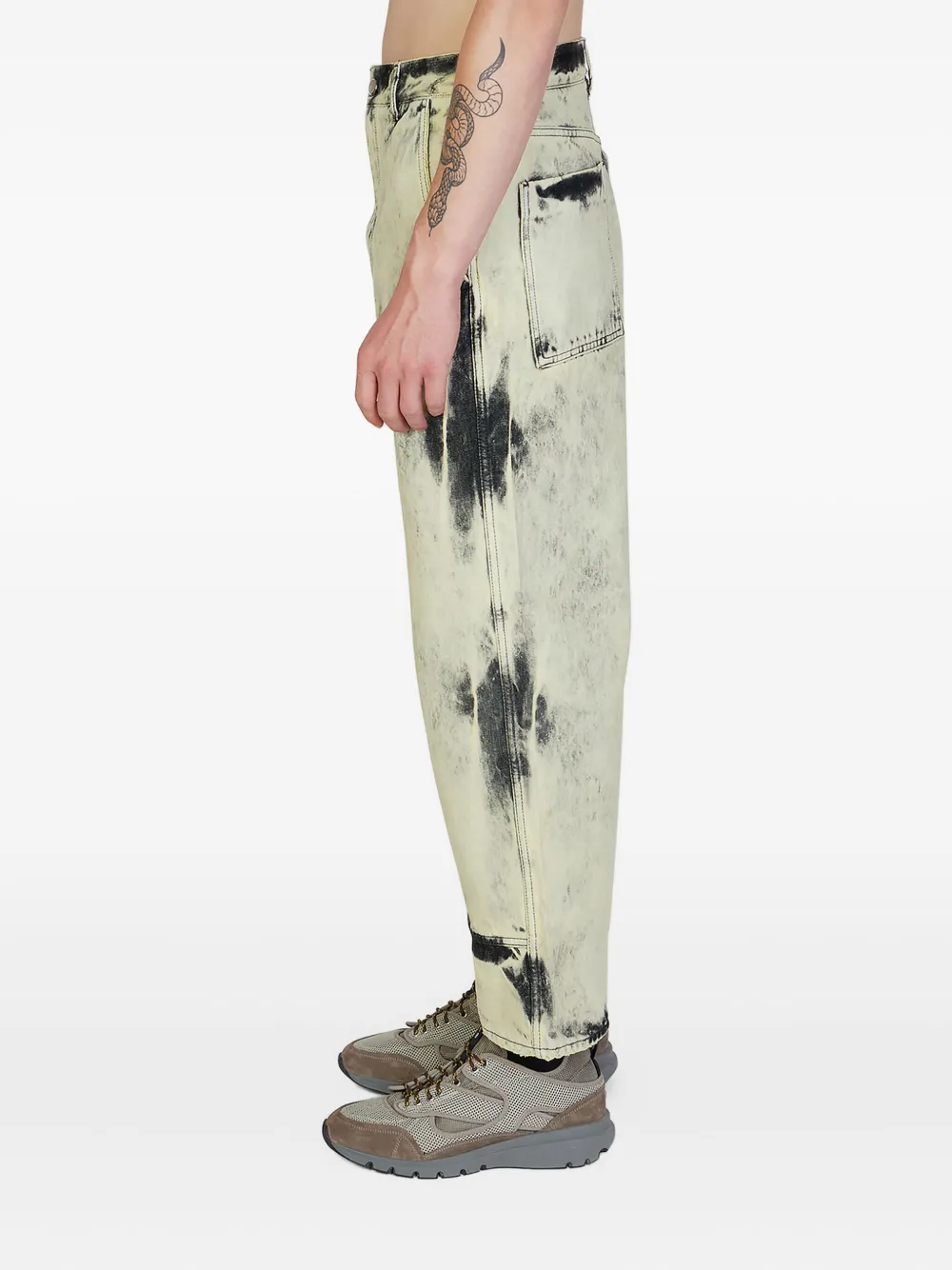 OAMC faded-wash regular jeans Geel