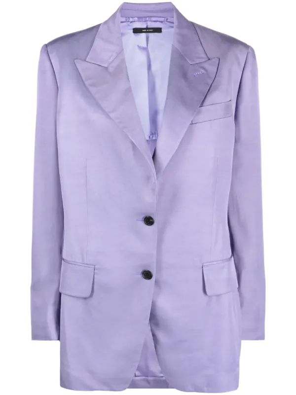 Tom Ford Single-breasted Blazer in Purple