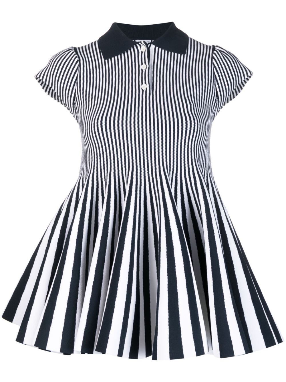 striped polo minidress