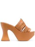 Paloma Barceló 120mm leather sandals - Brown