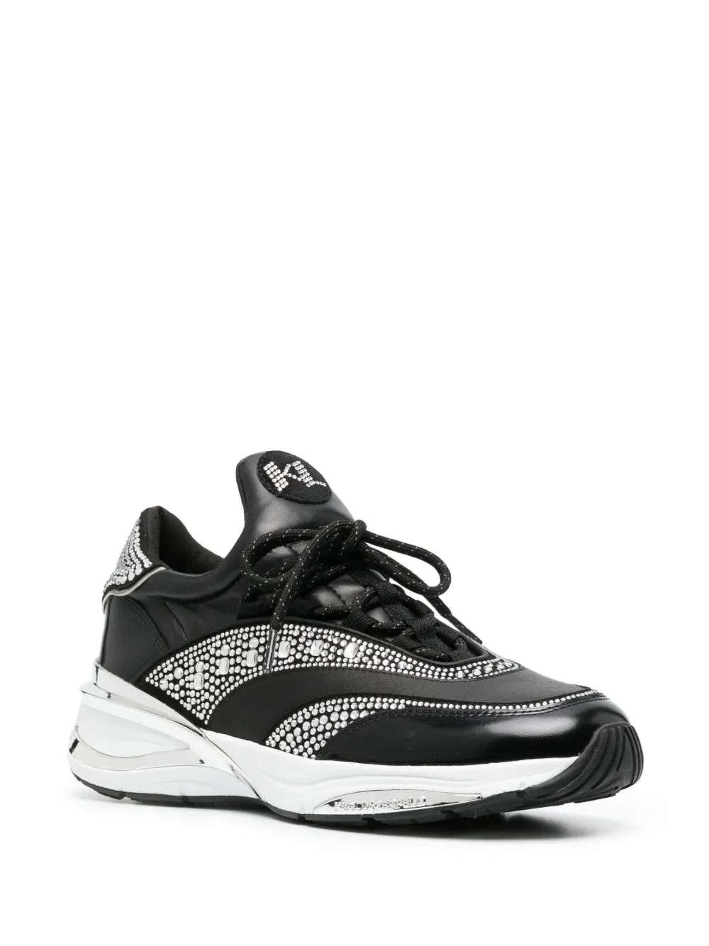 Karl Lagerfeld Low-top soksneakers - Zwart