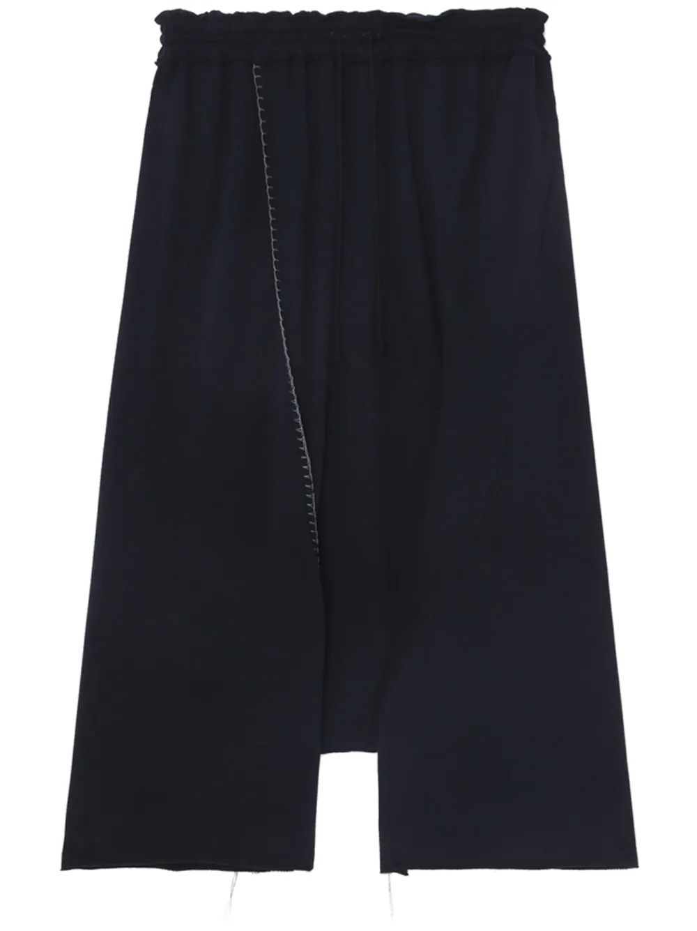 Y's drop-crotch cropped cotton trousers