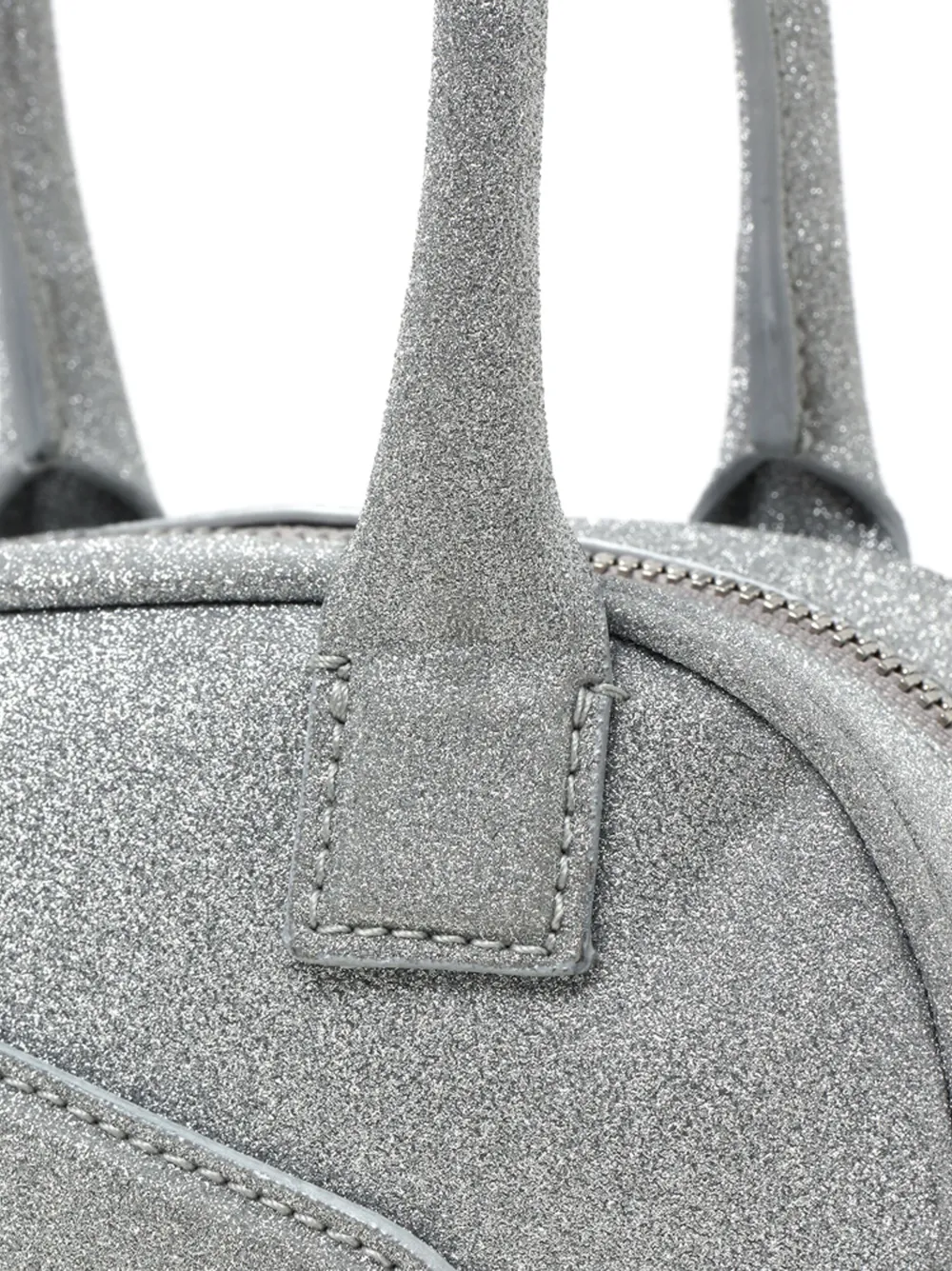 Shop Yuzefi Mini Charli Glittery Bag In Grau