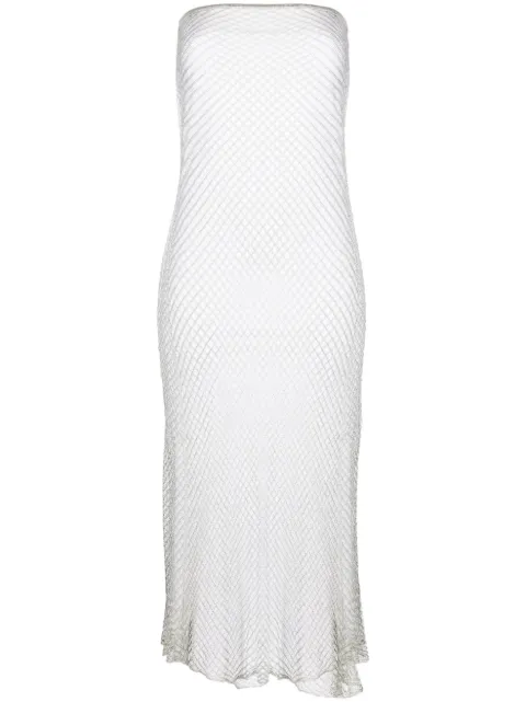 Isa Boulder vestido tejido strapless