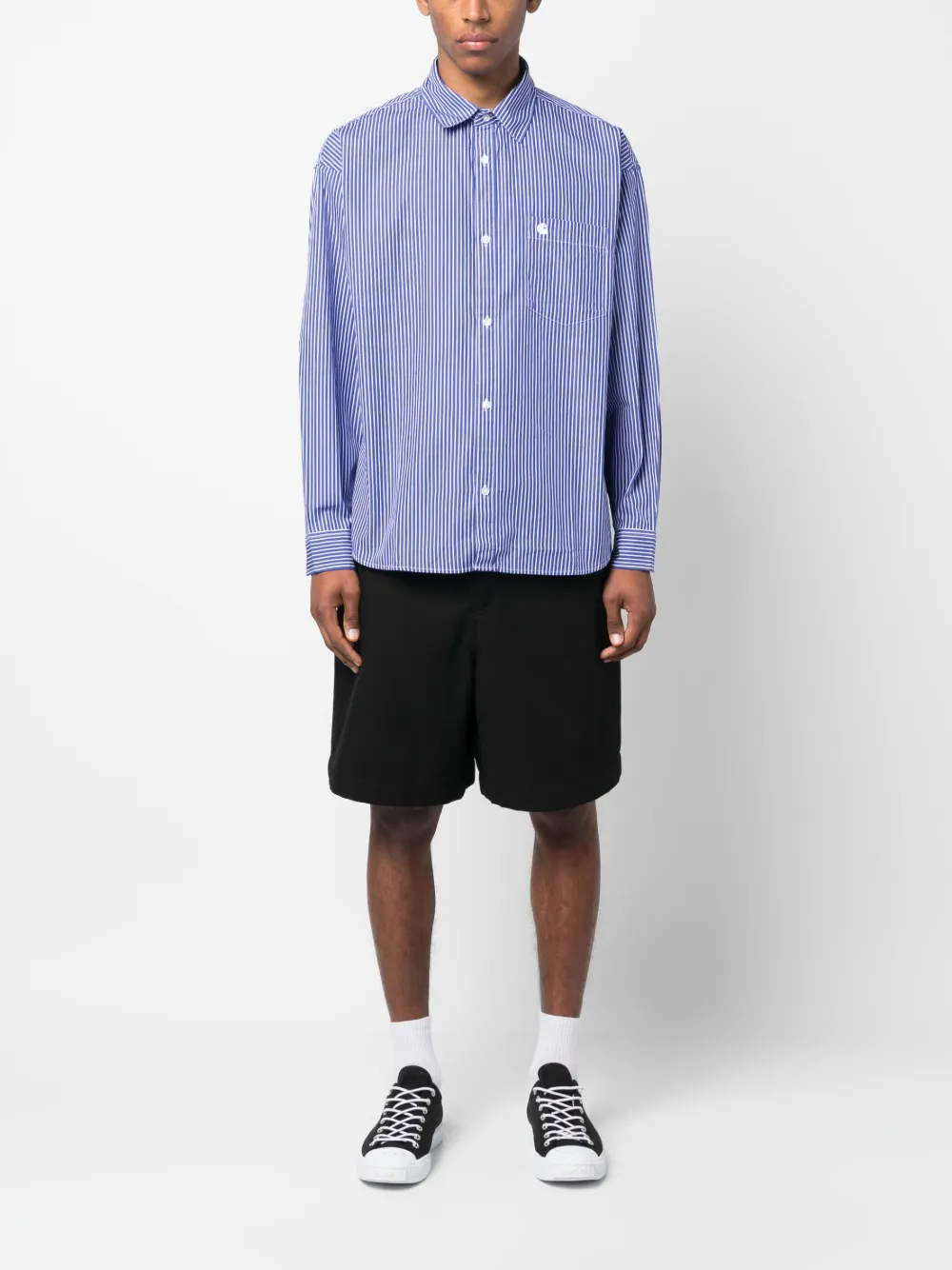 Carhartt WIP Gestreept overhemd - Blauw