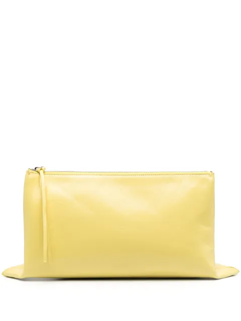 Jil Sander logo-debossed clutch bag