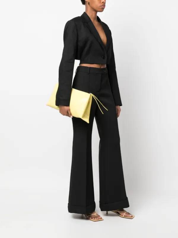 Jil Sander ロゴエンボス クラッチバッグ | イエロー | FARFETCH JP