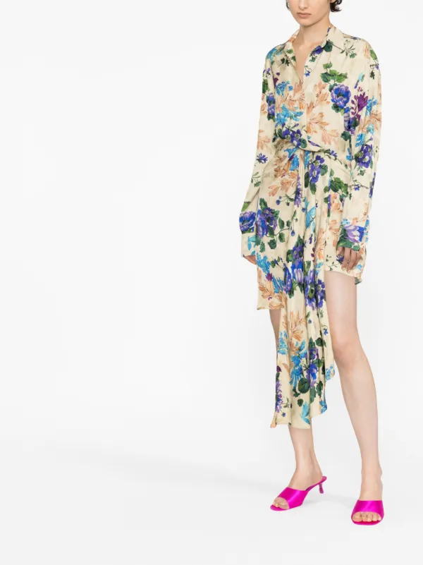 asymmetric shirt dress IGARI Asymmetric T-shirt dress