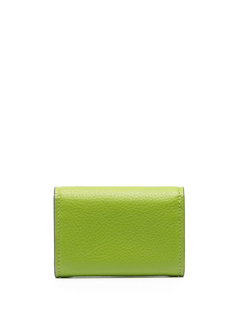 Shop Tory Burch Logo-plaque Grained-leather Wallet In Green