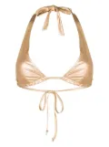 Forte Forte halterneck metallic bikini - Gold