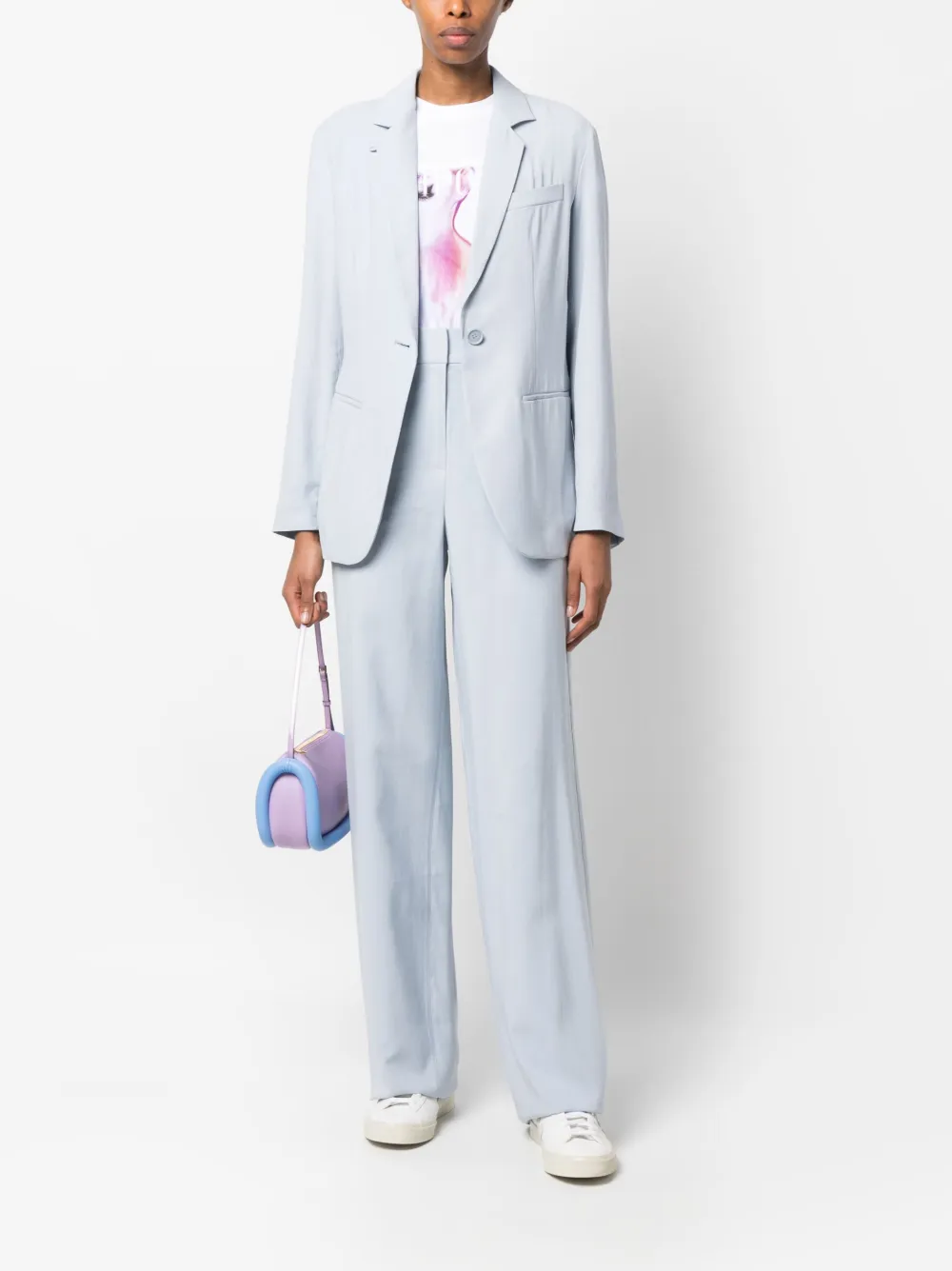 Emporio Armani Blazer met enkele rij knopen - Blauw