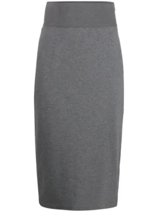 Dark grey cotton outlet pencil skirt