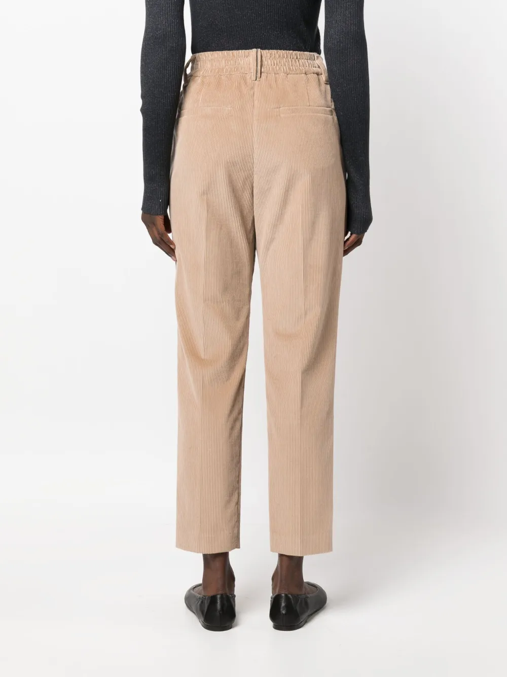 Brunello Cucinelli Pressed-crease Tailored Trousers In Neutrals