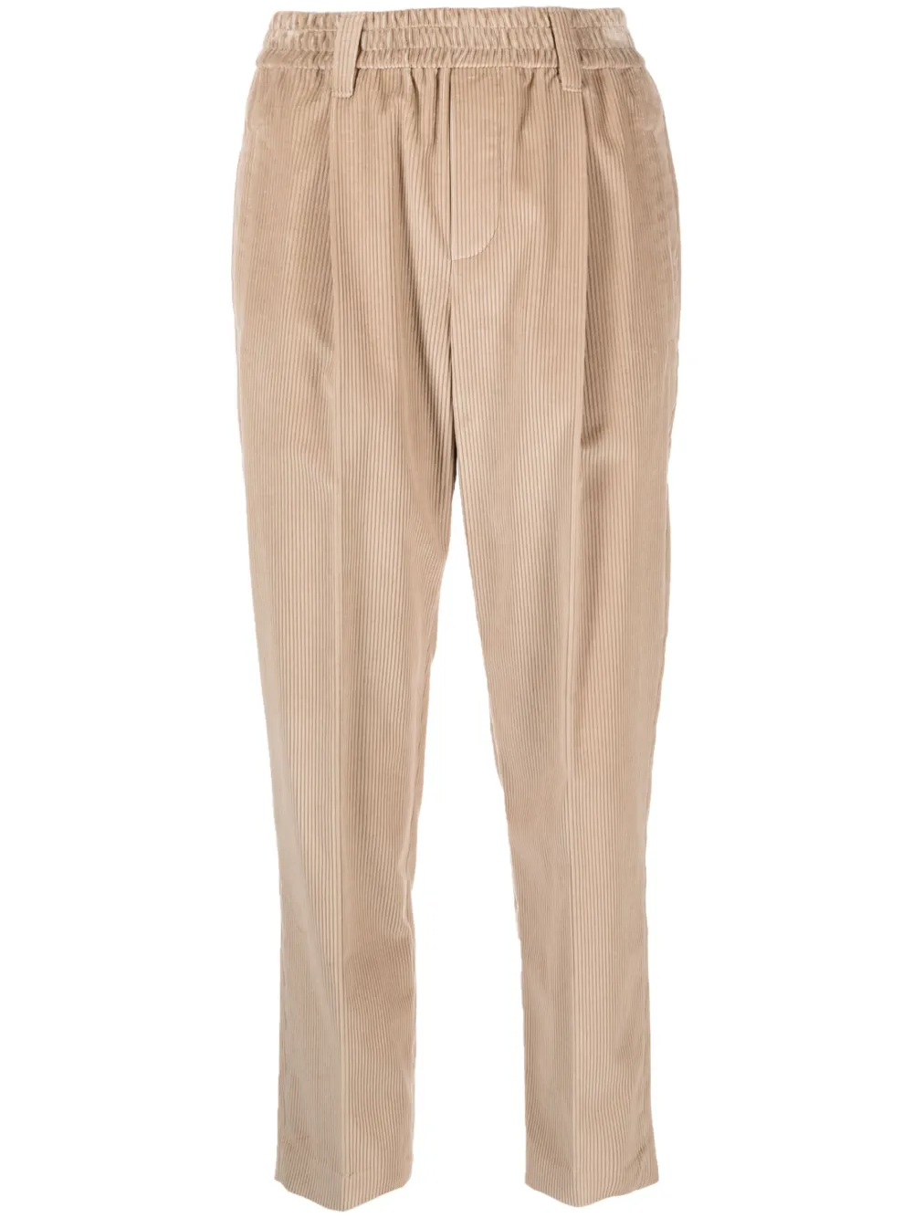 Brunello Cucinelli Pressed-crease Tailored Trousers In Brown