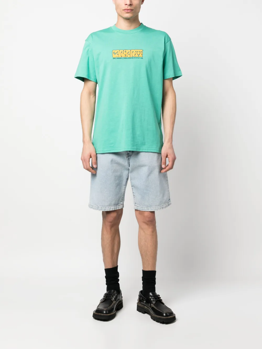 Carhartt WIP T-shirt met logoprint - Groen