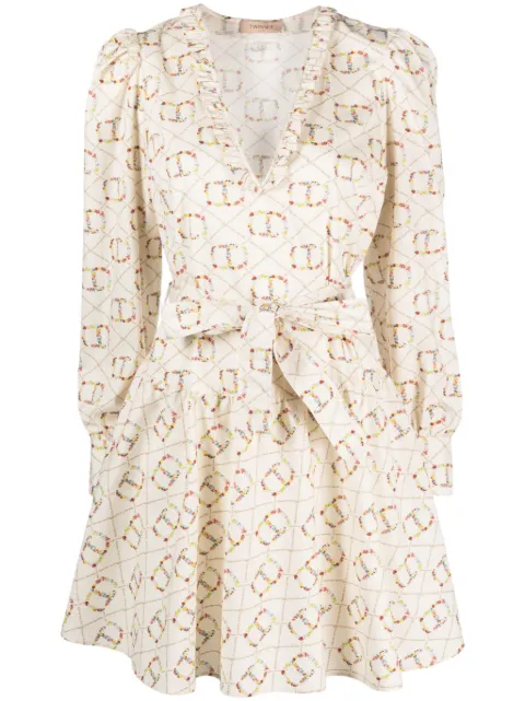 TWINSET vestido corto con logo estampado