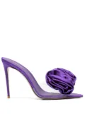 Le Silla Rose 110mm floral-appliqué sandals - Purple