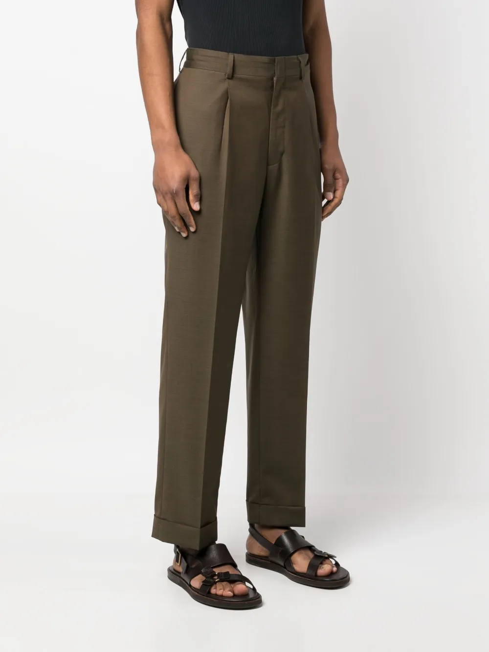 J.PRESS straightleg Wool Trousers Farfetch
