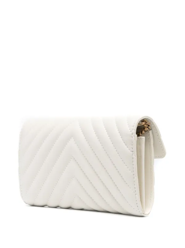 PINKO Love One Quilted Shoulder Bag | White | FARFETCH