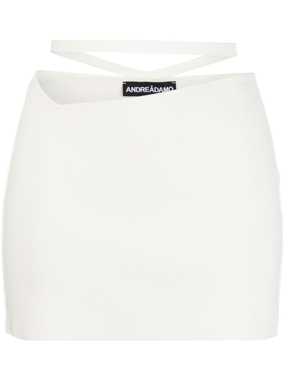 ANDREĀDAMO cut-out belted mini skirt