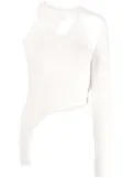 Dion Lee cut-out translucent top - White