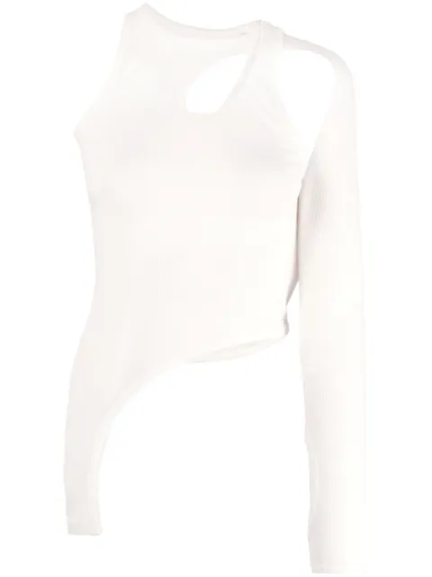 Dion Lee top traslúcido con abertura