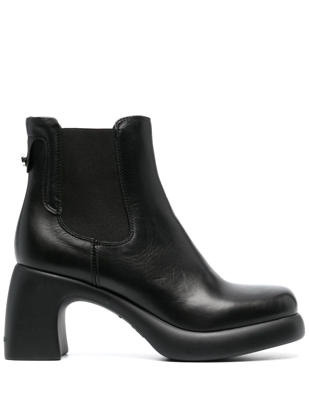 Karl Lagerfeld 80mm Astragon Patent-finish Boots In Black