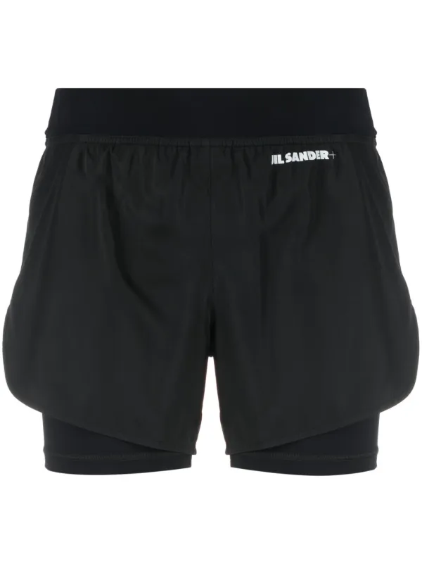 JIL SANDER ロゴ ショーツ 黒 Jil Sander ロゴ ショートパンツ | ブラック | FARFETCH JP