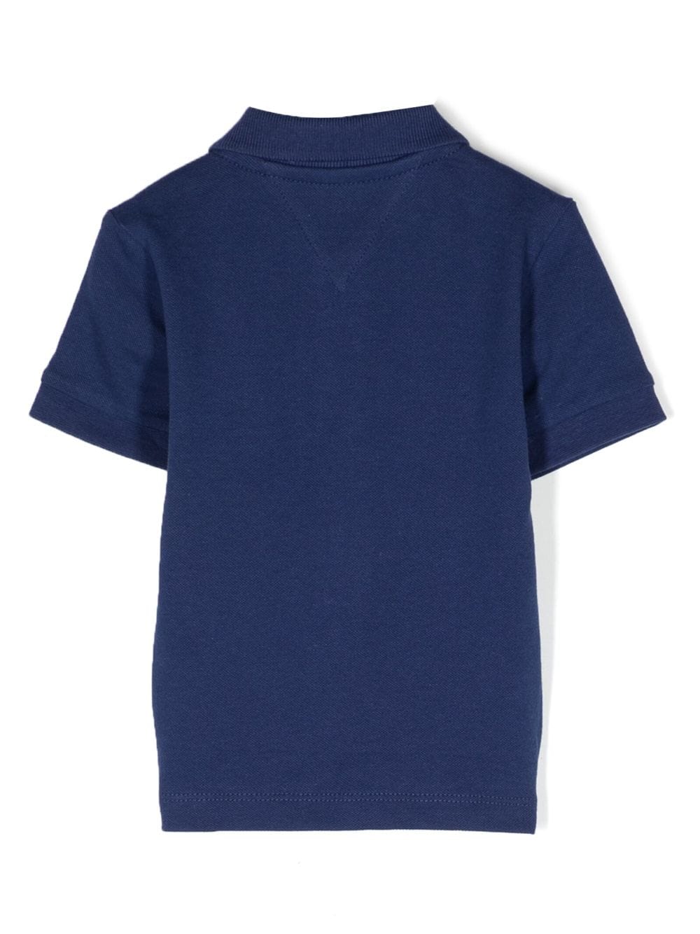 Shop Tommy Hilfiger Junior Logo-print Short-sleeve Polo Shirt In Blau