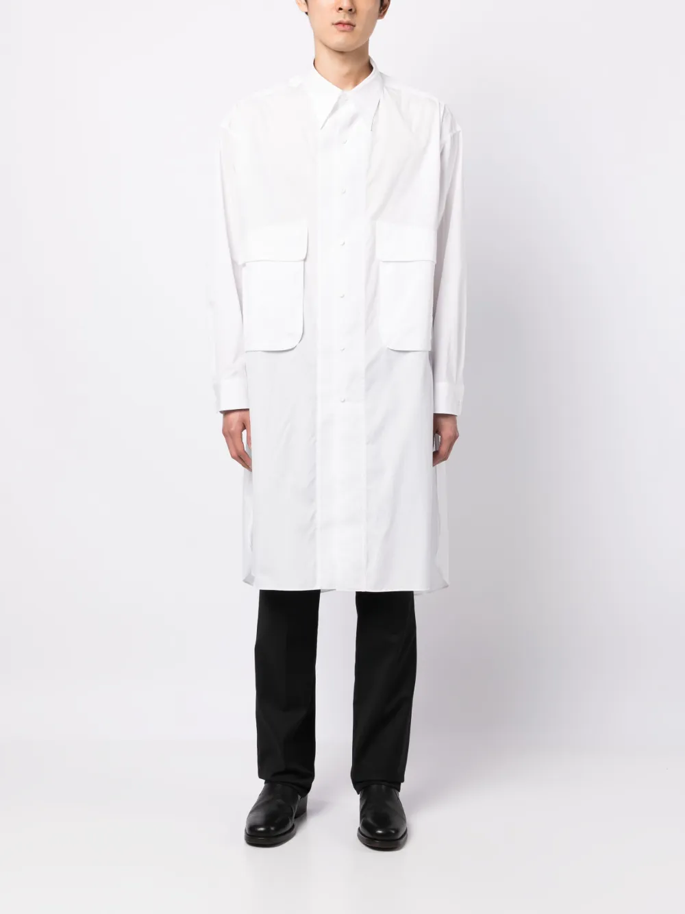 Yohji Yamamoto Asymmetrische overhemd - Wit