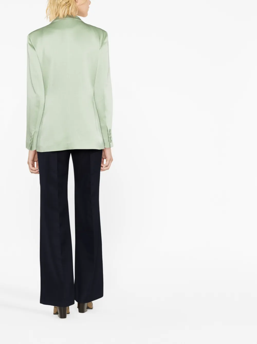 Poplin Fabric Pacelli Solid 2 Button Green Blazer BLAIR-70014 main image 0