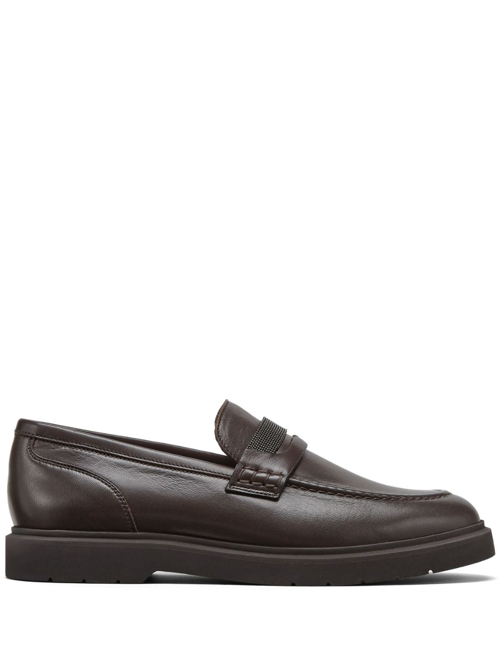 Best online prices for Brunello Cucinelli polished-finish loafers Women