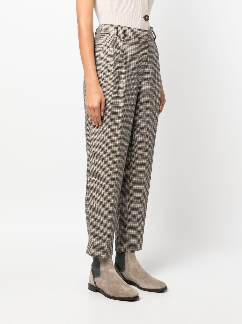 Brunello Cucinelli herringbone-pattern Tailored Cropped Trousers - Farfetch