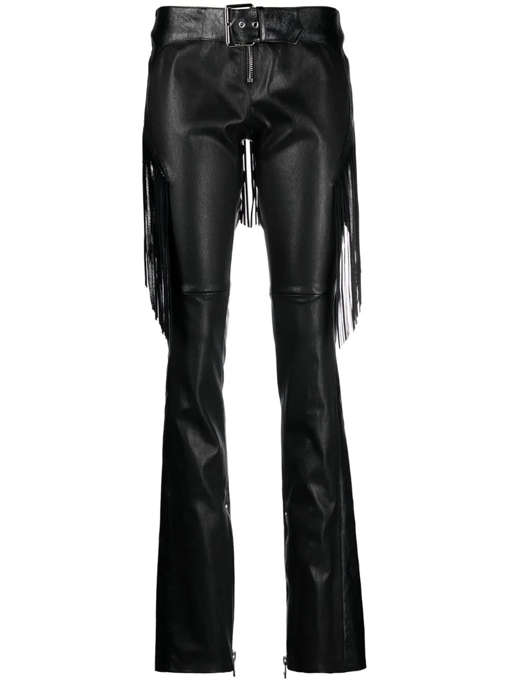 VERSACE FRINGED BOOT-CUT TROUSERS