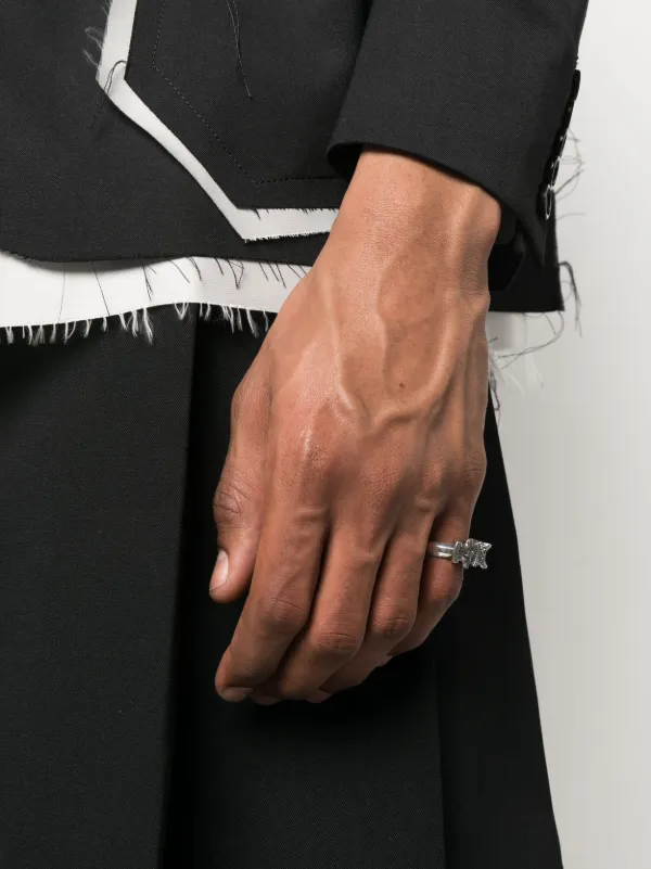 Yohji Yamamoto ウルフヘッド リング | シルバートーン | FARFETCH JP