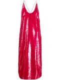 GANNI sequin-embellished midi dress - Pink