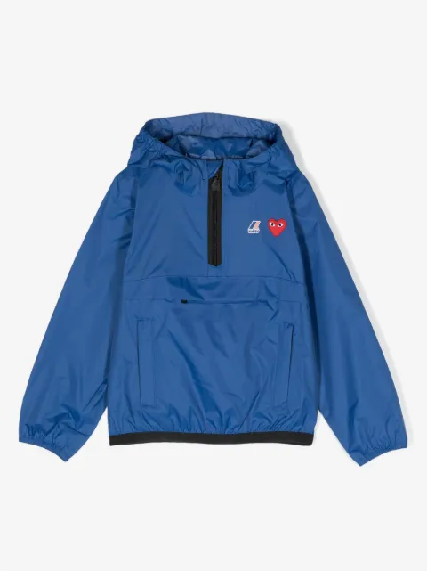 Comme Des Garçons Play Kids x K-Way Leon hooded rain jacket