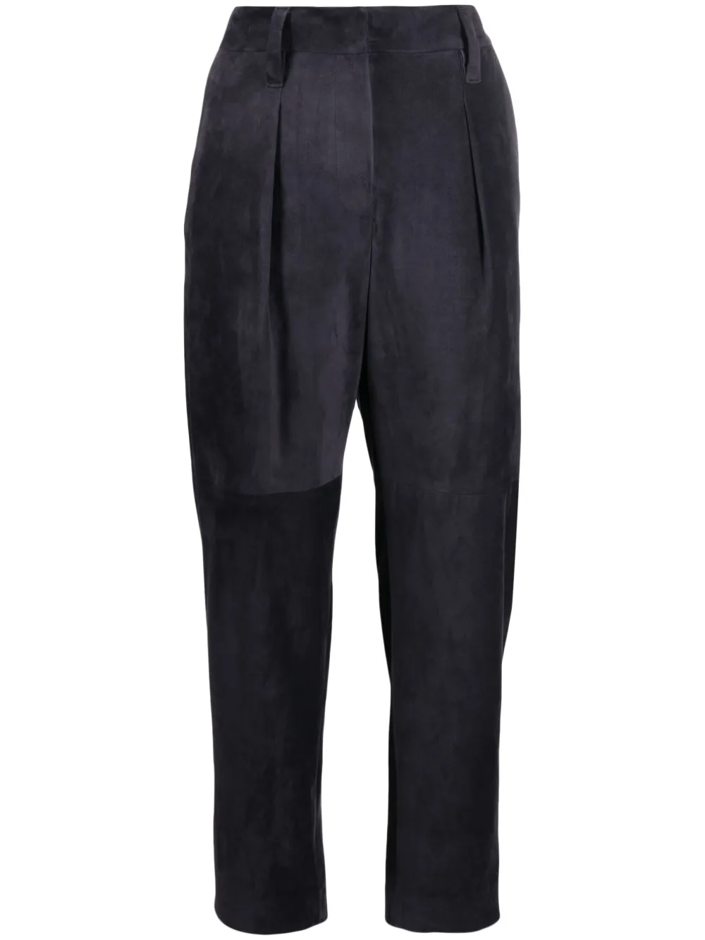 BRUNELLO CUCINELLI CROPPED SUEDE TROUSERS