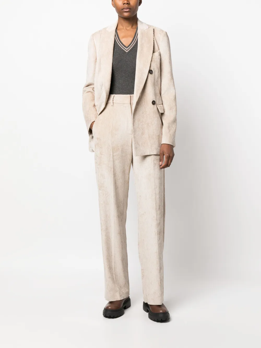 Brunello Cucinelli Geribbeld hemd - BLACK