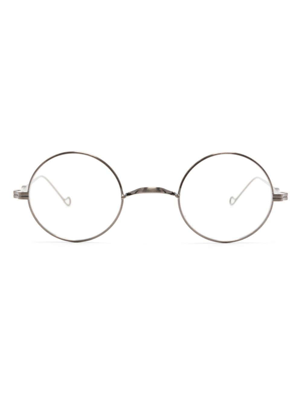 Lunor Round-frame Metal Glasses In Metallic