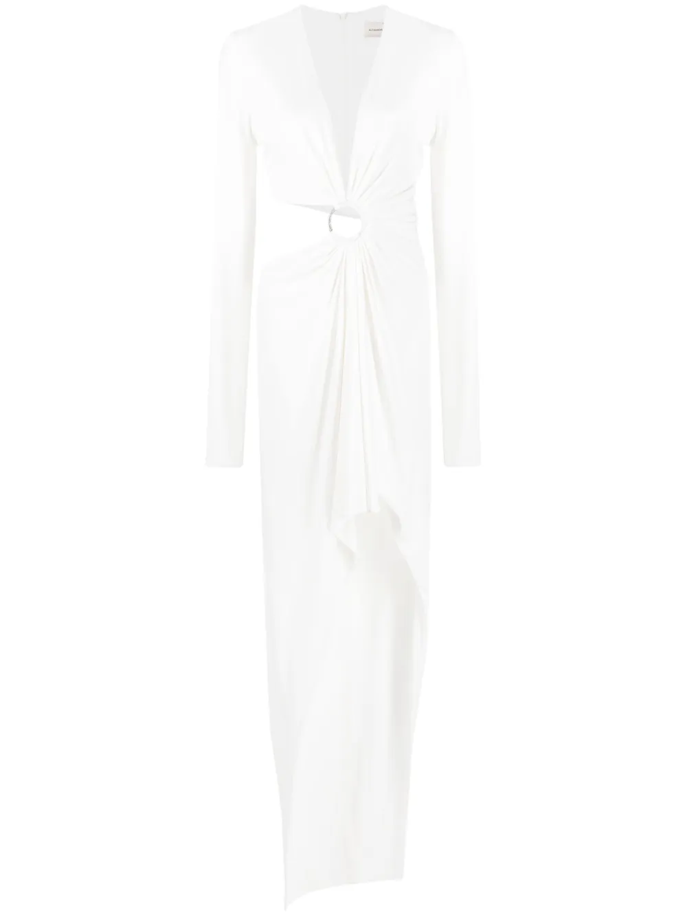 Alexandre Vauthier White V-neck Maxi Dress