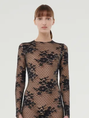 N21 x Wolford: Sheer lace jumpsuit