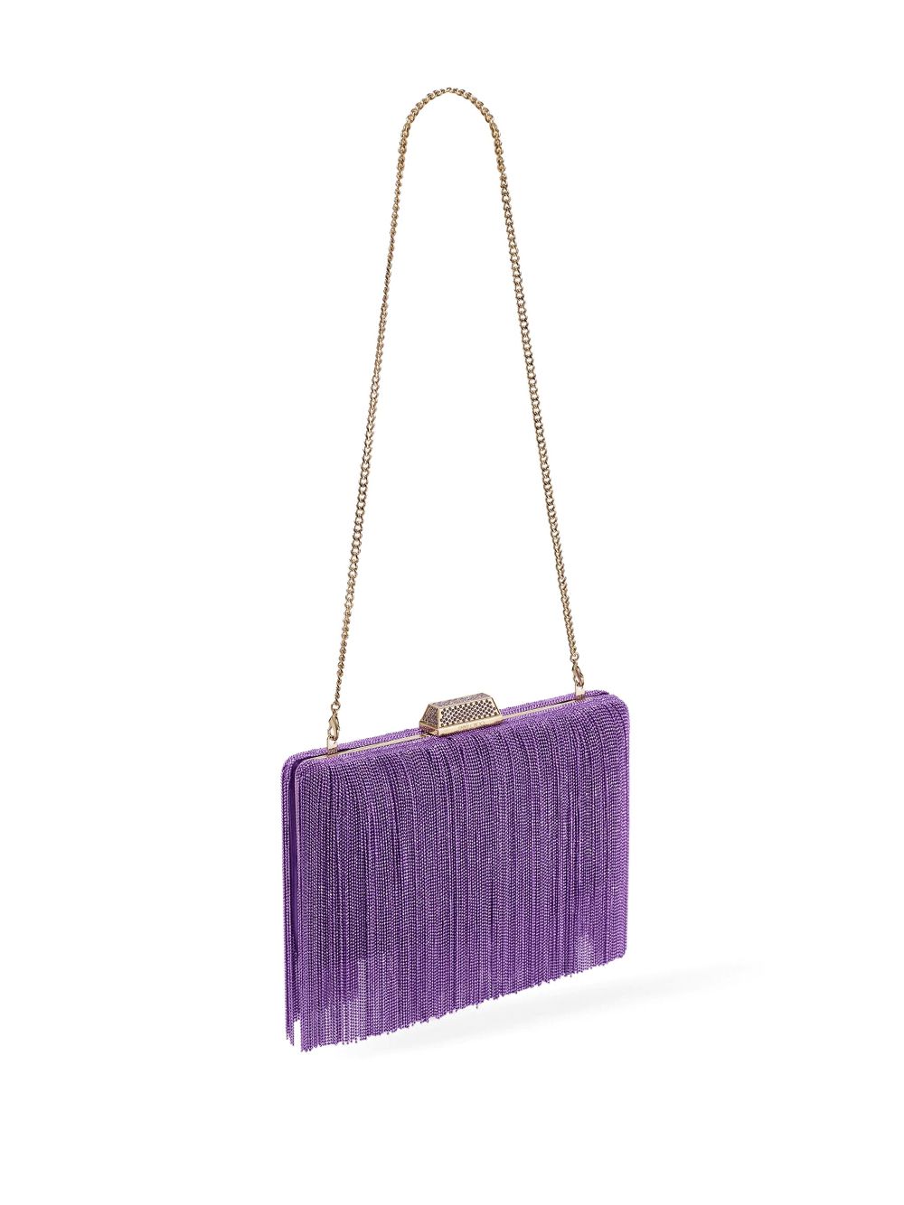 Jimmy Choo Clemmie fringed clutch bag Women