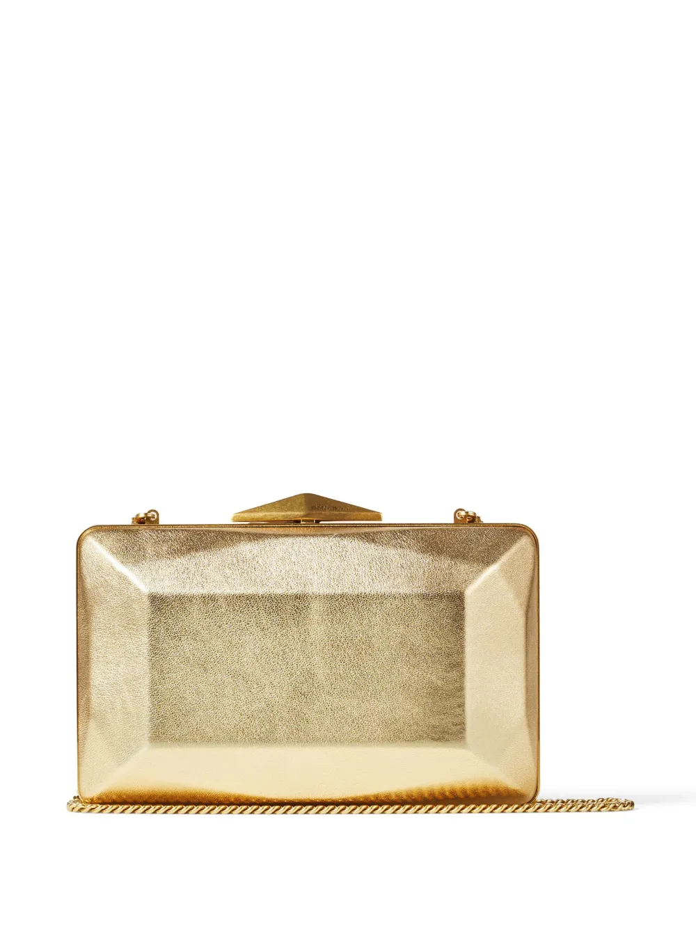 Jimmy Choo Diamond Box clutch met metallic-effect - Goud